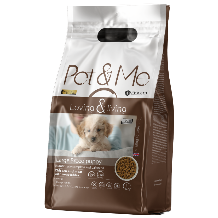 غذای پاپی نژاد بزرگ- طعم مرغ و گوشت با سبزیجات